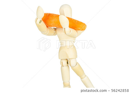 Orange baby carrot isolated on white Orange baby carrot isolated on white 56242858