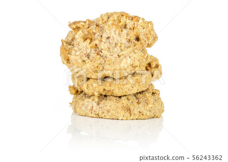 Oat crumble biscuit isolated on white Oat crumble biscuit isolated on white 56243362