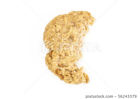 Oat crumble biscuit isolated on white Oat crumble biscuit isolated on white 56243379