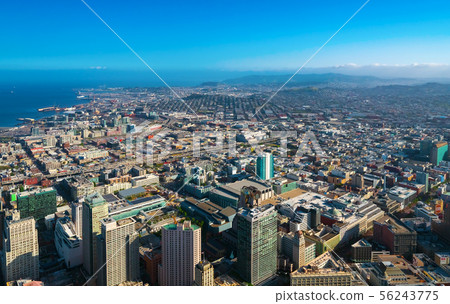 Aerial view of San Francsico, CA 56243775