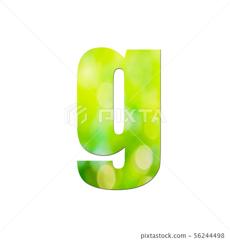 Green Natural In Letter G On White Background Stock Illustration