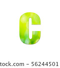 Green natural in letter "c"  on white  background. 56244501