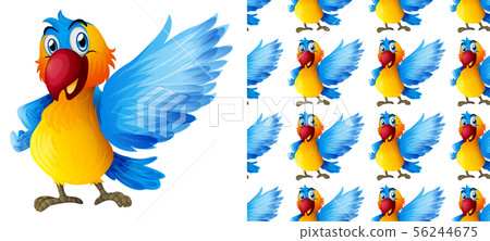 Seamless and isolated animal pattern cartoon 56244675
