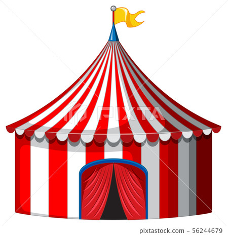 Circus tent in red and white color Circus tent in red and white color 56244679