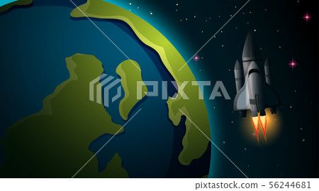 Space ship earth scene Space ship earth scene 56244681