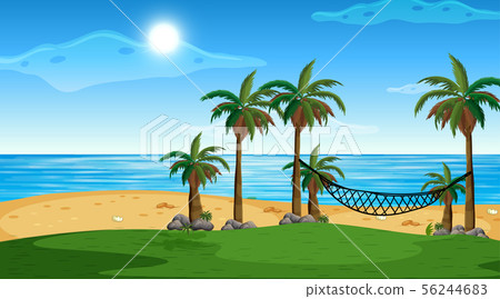 Empty nature beach ocean coastal landscape Empty nature beach ocean coastal landscape 56244683