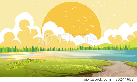 Empty nature beach ocean coastal landscape Empty nature beach ocean coastal landscape 56244698