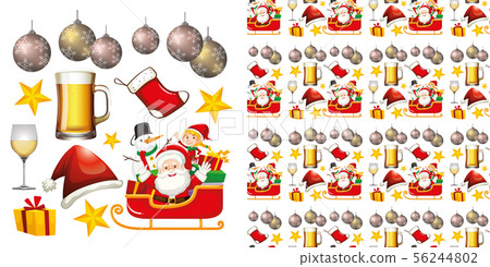 Seamless background design with christmas theme 56244802