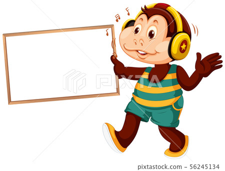 Cute monkey in human-like pose isolated Cute monkey in human-like pose isolated 56245134