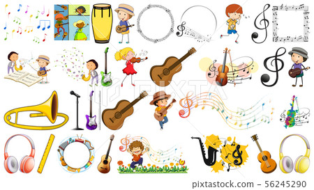 Set of different musical instruments Set of different musical instruments 56245290