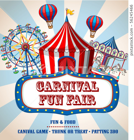 Colorful carnival funfair banner 56245466