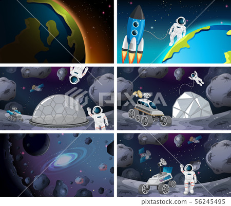 Huge space scene set 56245495