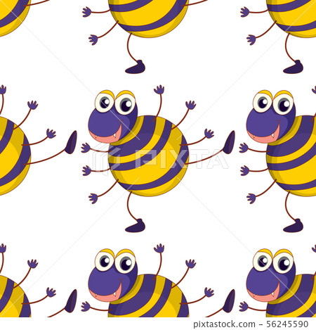 Seamless pattern tile cartoon with spider Seamless pattern tile cartoon with spider 56245590