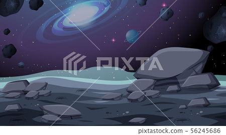Isolated space background scene - Stock Illustration [56245686] - PIXTA