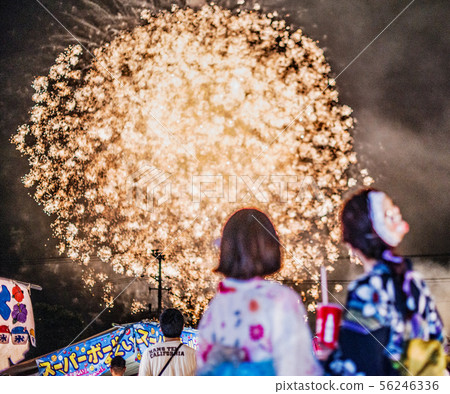 Summer festival, fireworks Summer festival, fireworks 56246336