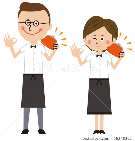 Pop restaurant waiters and waitresses have wallets Pop restaurant waiters and waitresses have wallets 56248392