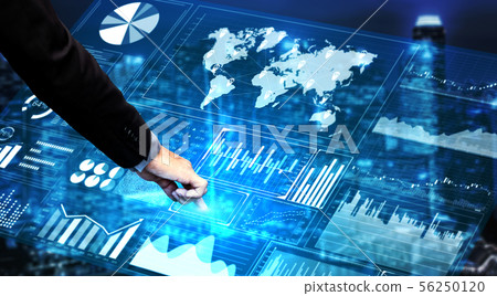Big Data Technology for Business Finance Concept. 56250120