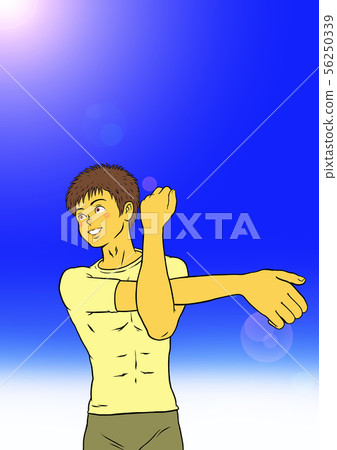 Yoga Fitness Young Men (blue sky) 56250339