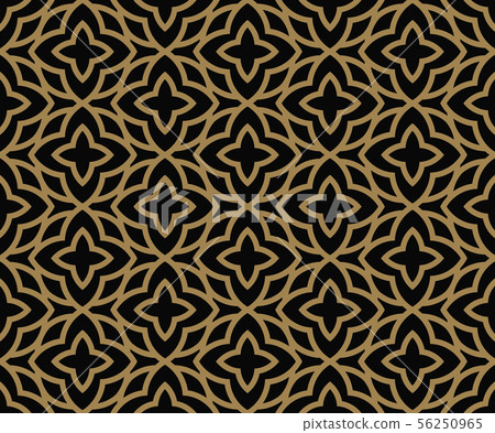 Abstract seamless pattern. Geometric line gold - Stock Illustration ...
