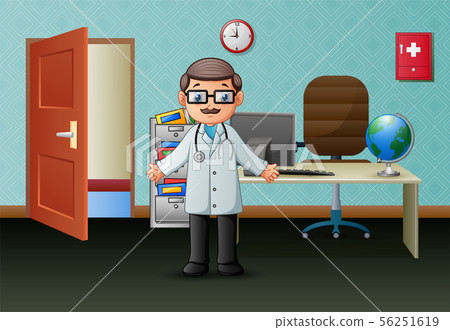 A doctor is in with his office A doctor is in with his office 56251619