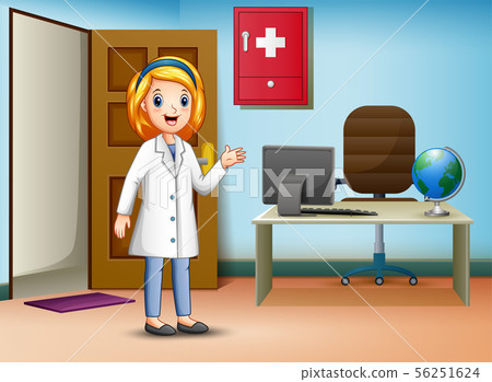 Woman doctor in uniform in her office Woman doctor in uniform in her office 56251624