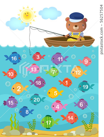 Learn counting number with cute bear 56257504