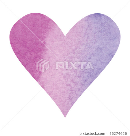 Watercolor hand made heart for valentines day - Stock Illustration ...