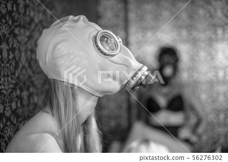 gas mask fashion photography