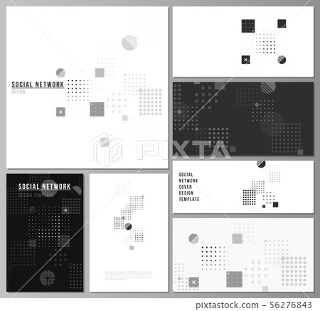 The minimalistic abstract vector illustration of the editable layouts of modern social network The minimalistic abstract vector illustration of the editable layouts of modern social network 56276843