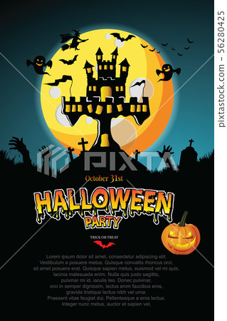 Halloween lettering Halloween Party. Halloween lettering Halloween Party. 56280425