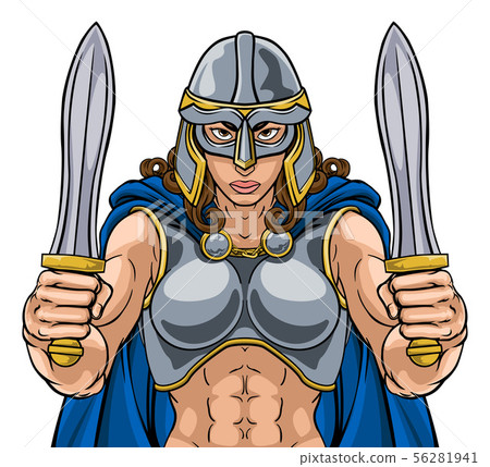 Viking Trojan Spartan Celtic Warrior Knight Woman 56281941