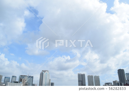 Summer sky and skyscraper landscape 56282833