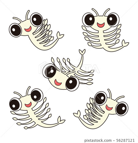 Sea Monkey Artemia Character Set Pattern Illustration 56287121