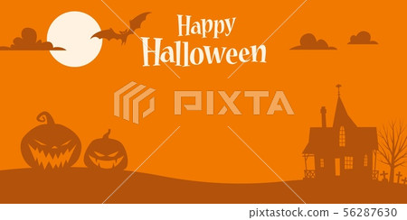 Orange Halloween background template Orange Halloween background template 56287630