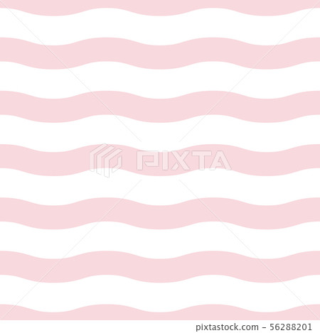 Seamless repeat striped pink waves pattern. Retro pastel pattern. EPS 10 Seamless repeat striped pink waves pattern. Retro pastel pattern. EPS 10 56288201