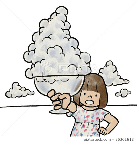 Summer when the thunderhead looks like shaved ice Summer when the thunderhead looks like shaved ice 56301618