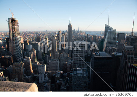 Looking South from the top of Manhattans midtown 56309703