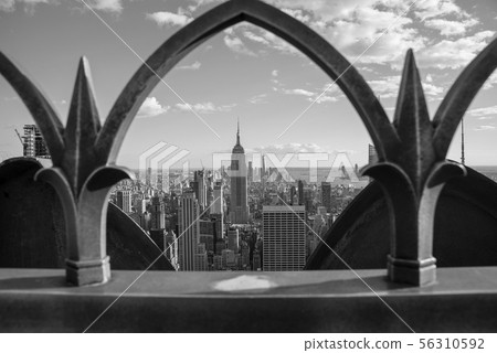 Looking South from the top of Manhattans midtown 56310592