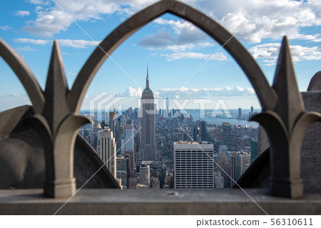 Looking South from the top of Manhattans midtown 56310611