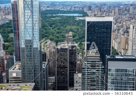 Looking North from the top of midtown Manhattan Looking North from the top of midtown Manhattan 56310643