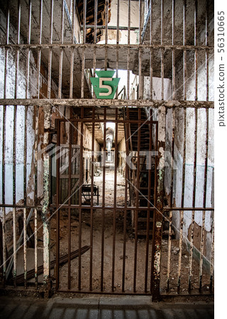 Prison corridor in disrepair 56310665
