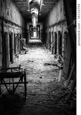 Prison corridor in disrepair Prison corridor in disrepair 56310704