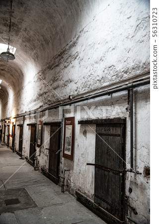 Entrance prison cells in a penitentiary Entrance prison cells in a penitentiary 56310723