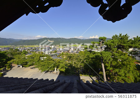 城堡塔內的丸岡城從二樓（福井縣坂井市）觀看 56311875