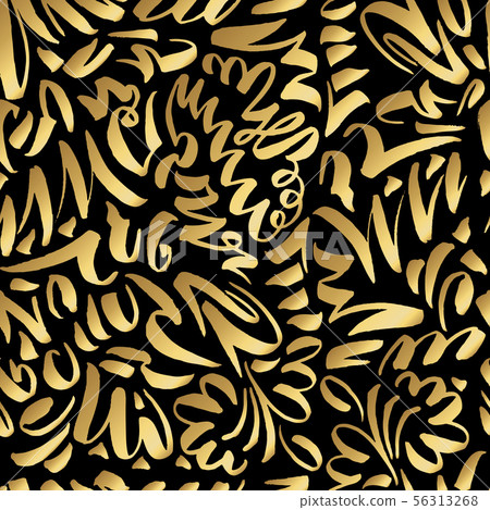 Golden Slavonic Calligraphy style Pattern Golden Slavonic Calligraphy style Pattern 56313268