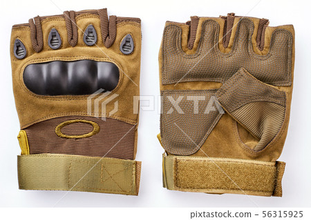 Internal and external military fingerless gloves. Internal and external military fingerless gloves. 56315925