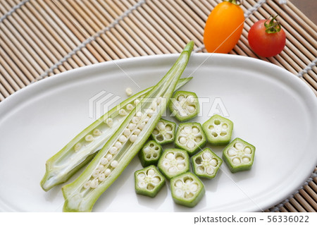 Okra, healthy vegetables 56336022