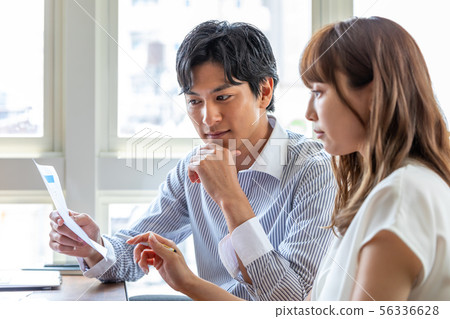 Business man and woman Business man and woman 56336628