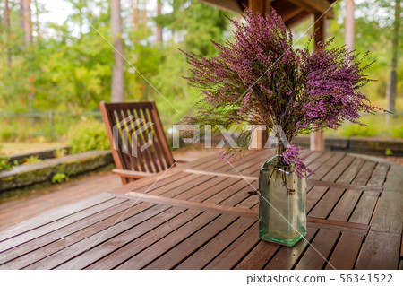 table at summer terrace at country house 56341522