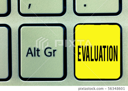 Conceptual hand writing showing Evaluation 56348601